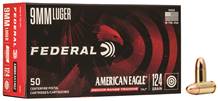 Federal AE9DP American Eagle Handgun 9mm Luger 115 gr Full Metal Jacket 50 Per Box/ 20 Case